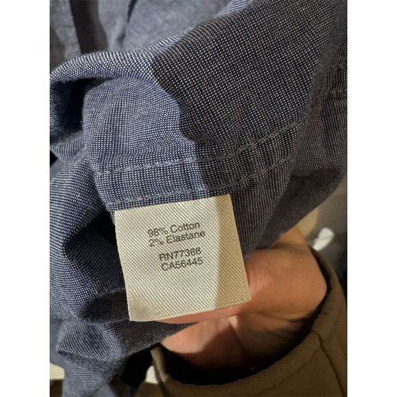 J.Crew Mercantile Flex Button-Up Shirt XL Blue Long Sleeve Casual Preppy Work - Picture 8 of 9